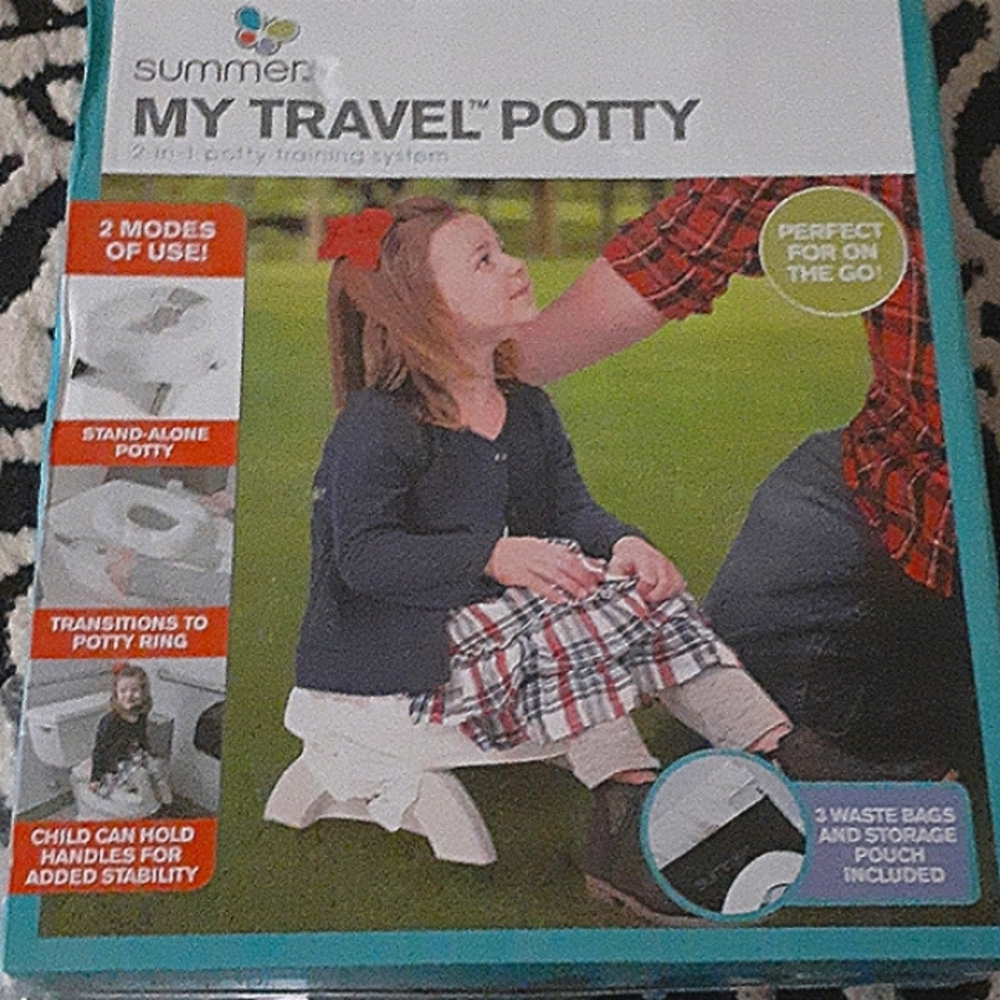 Summer My Travel Potty Deluxe 2-in-1 Foldable Travel Potty w Storage Pouch